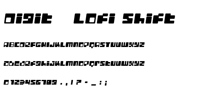 Digit   LoFi Shift font